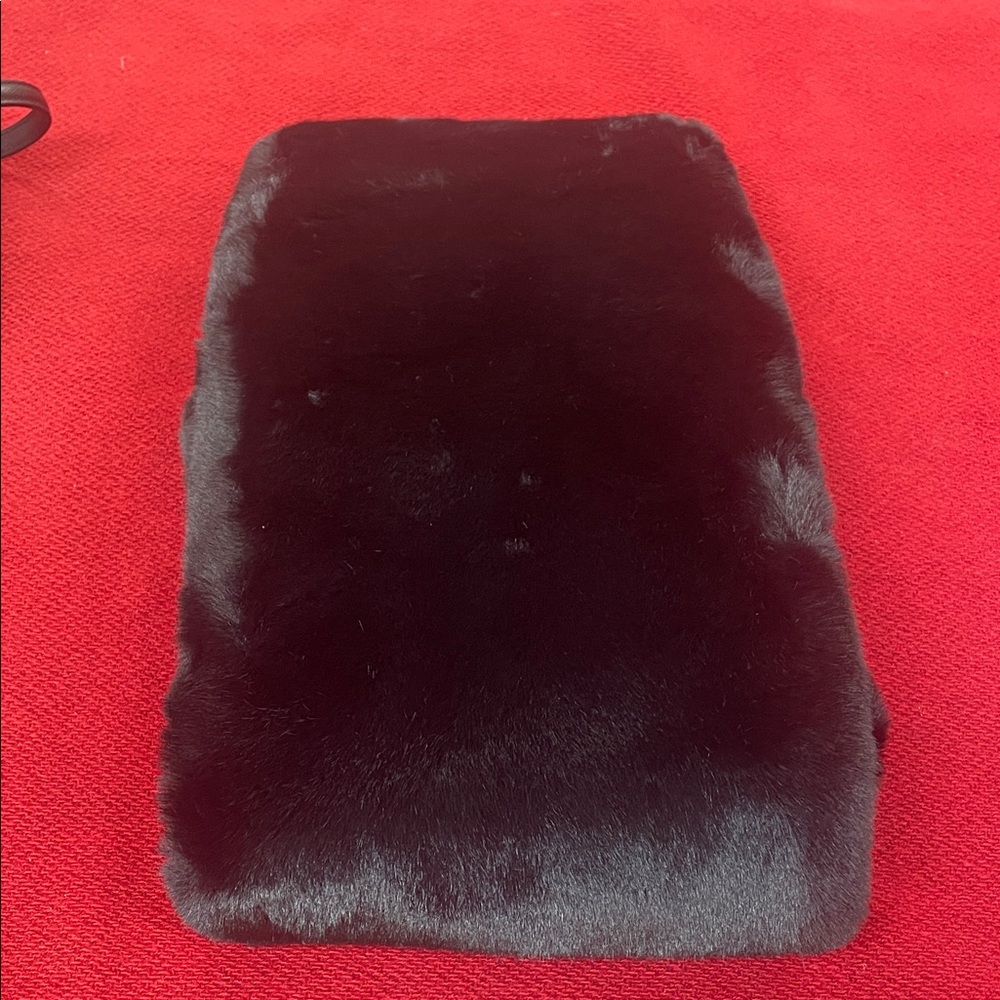 White House Black Market Black Faux Fur Wrap